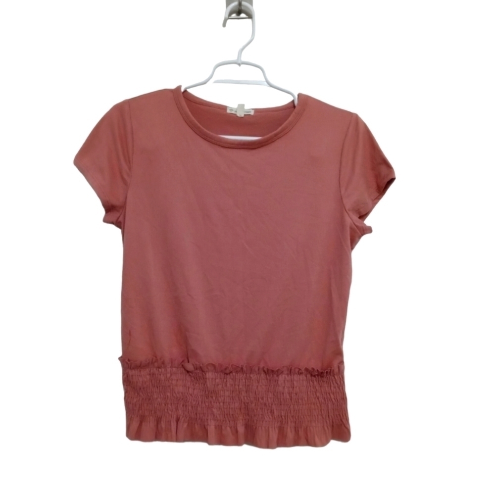Tucker‎ + Tate Girls Soft Smocked Waist Short Sleeve Top